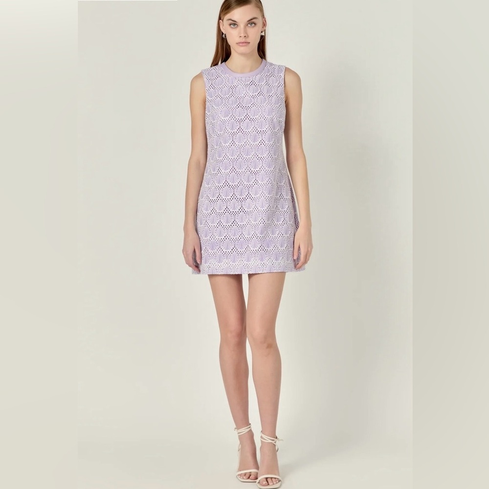 Marina crochet lace mini dress